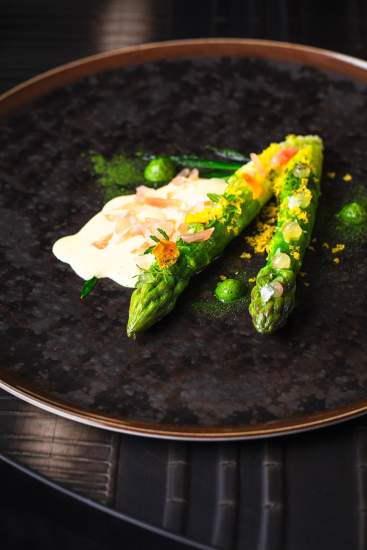 → Cédric Burtin · Restaurant gastronomique Chalon-sur-Saône, L'Asperge
